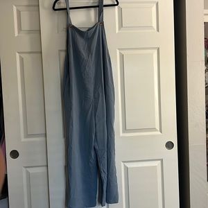 Blue pantsuit